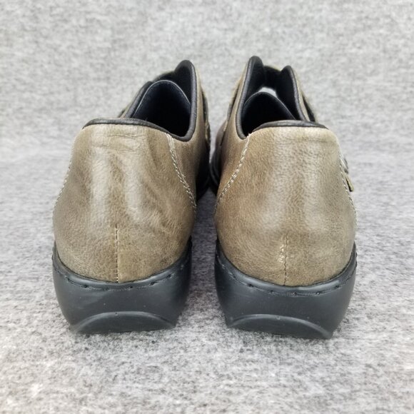 ✅Rieker Antistress Brown Leather Comfort Hook & Loop Loafers  Women's US 9 EU 40 - Picture 8 of 11